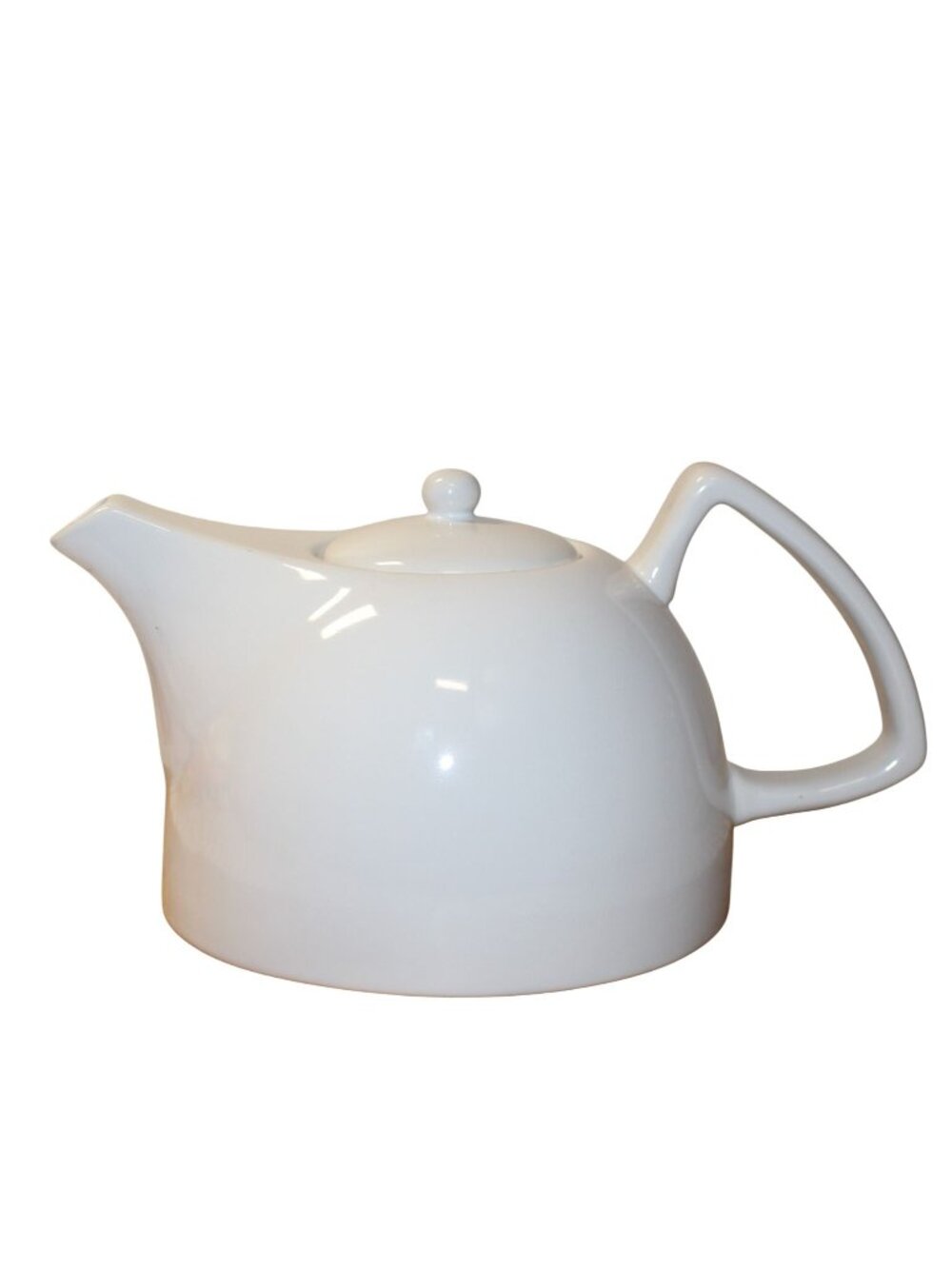 Samba White Stoneware Teapot Minimalist Modern Ceramic Tea Pot With Lid 4 Cup